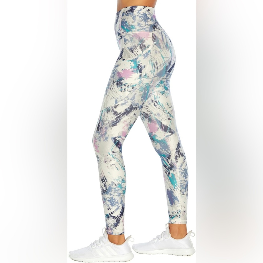 BALLY TOTAL FITNESS || High-Rise Pocket Legging in Blue/Grey Jazz - SZ S ⭐️NWT⭐️